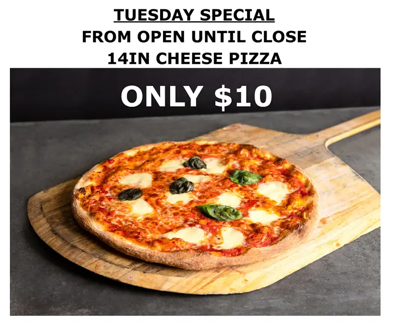 Tuesday Cheese Pizza Special